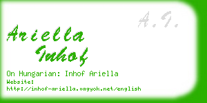 ariella inhof business card